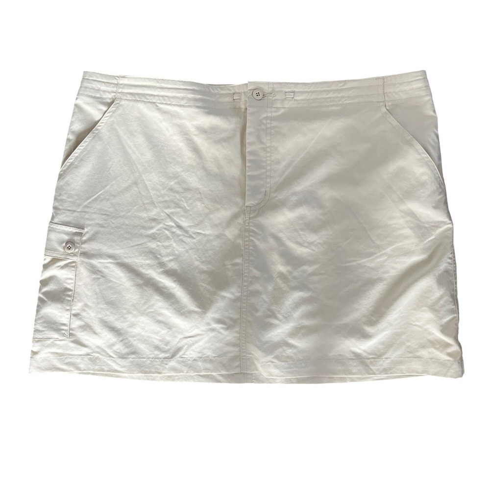 Patagonia Women Cream Tan Cargo Skort Hiking Outdoor Utility Skirt Size 14 NWT
